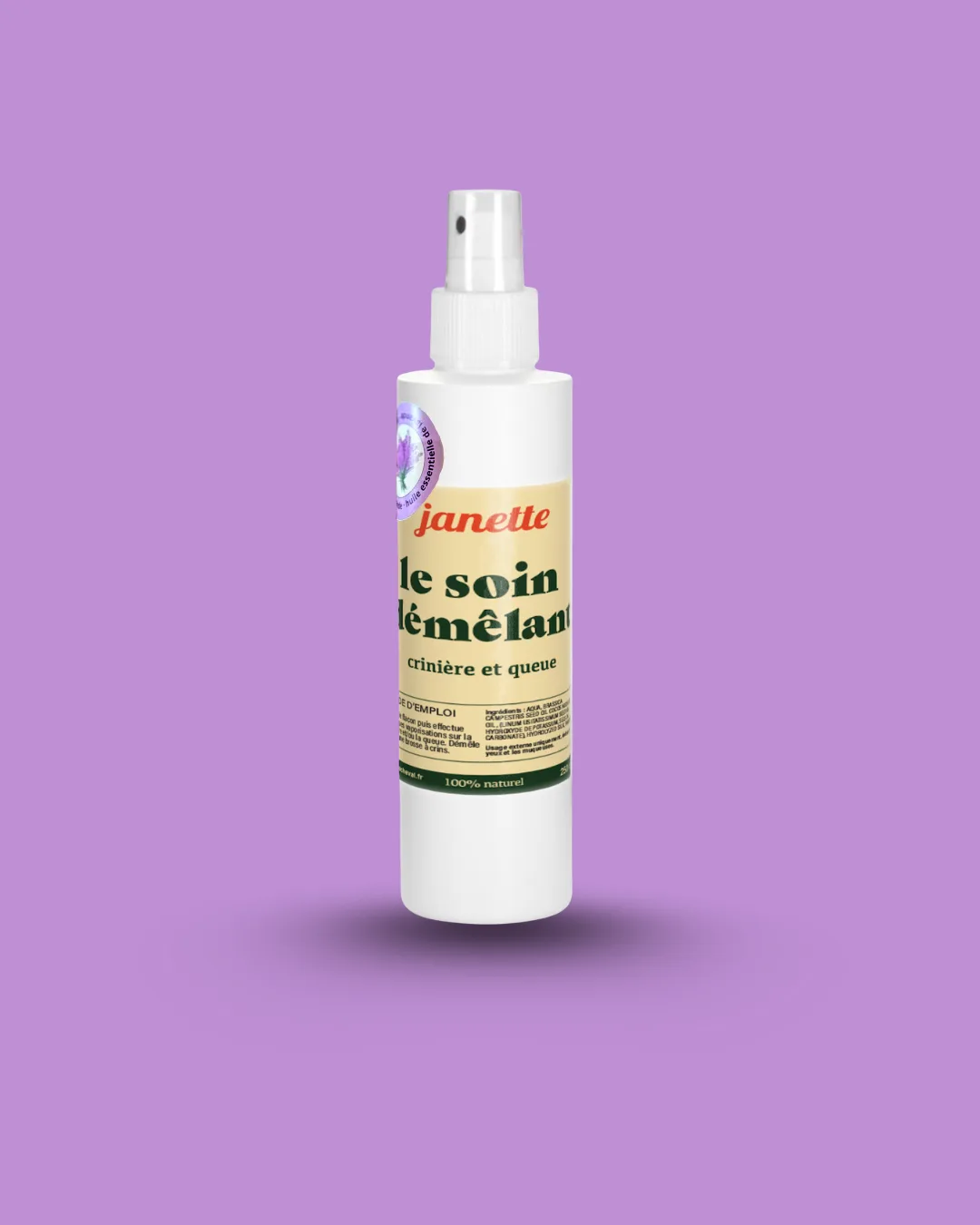 Spray Démêlant Chevaux - Hydratant, Nourrissant et Naturel - Janette